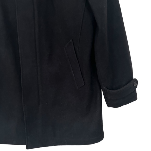 BROOKS BROTHERS BLACK WOOL COAT SIZE LARGE - Picture 6 of 12